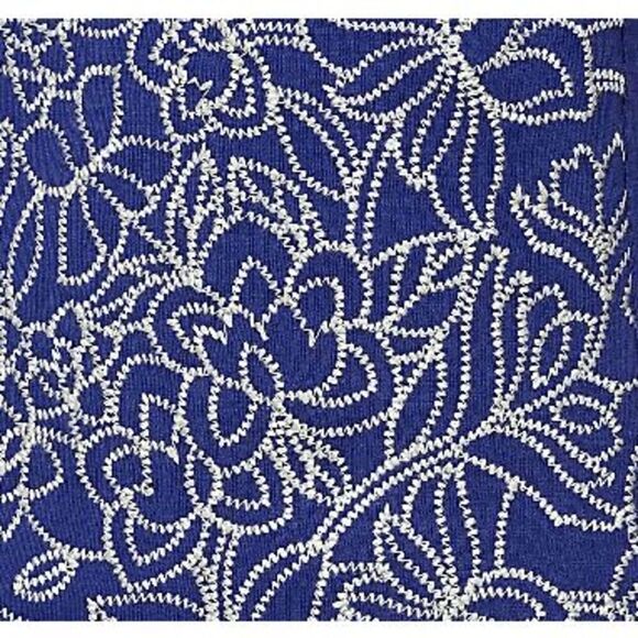 Isaac Mizrahi Live! Women 3X Scoop Neck Knit Top Blue with Front Embroidery NWT - Picture 4 of 6